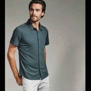 7 Diamonds Petrol Navy Aldridge Short Sleeve Shirt